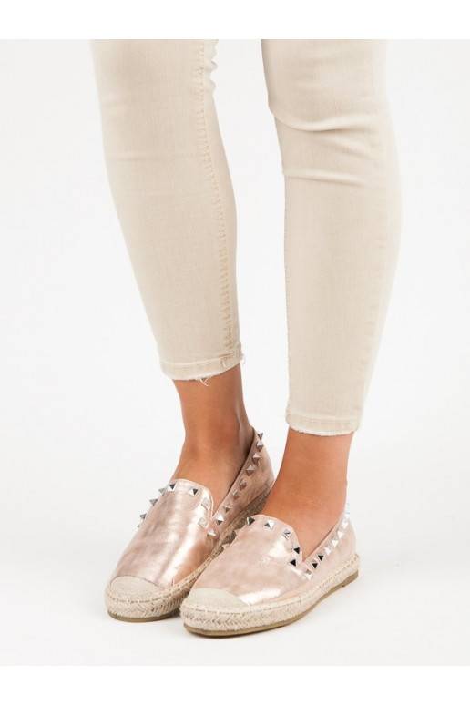 Espadrilles Forever Folie Rivet en or rose LX164CHA