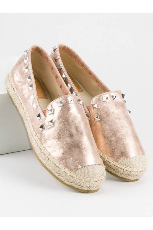 Espadrilles Forever Folie Rivet en or rose LX164CHA