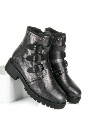 Stylische beheizte Betler-Schnallenstiefel JT39-2BR  - 2