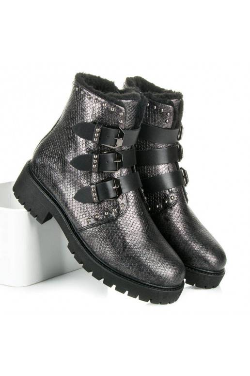 Stylische beheizte Betler-Schnallenstiefel JT39-2BR  - 2