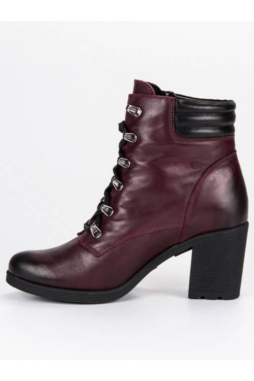 Donkerrode damesschoenen VINCEZA Lace Up 1274/5BUR