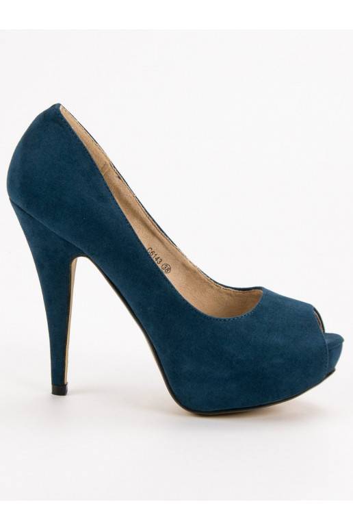 chaussures en daim à bout ouvert C6143MA