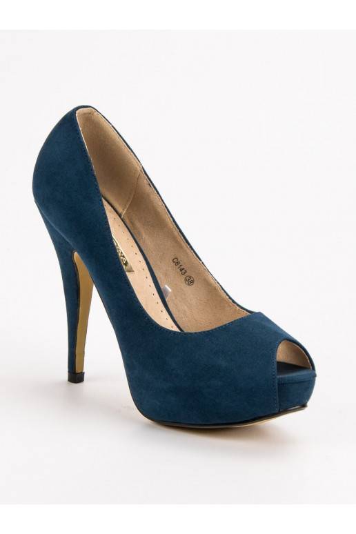 chaussures en daim à bout ouvert C6143MA