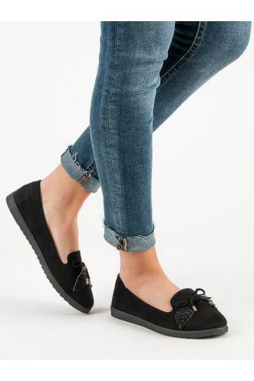 Ballerinas aus schwarzem Wildleder SBHX-20B  - 1