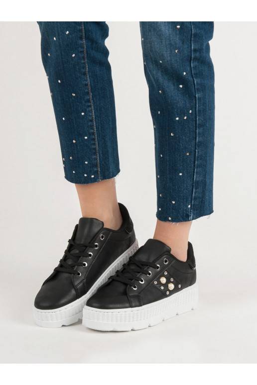 Schwarze Plateauschuhe  - 1