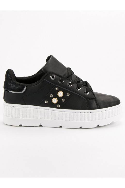 Schwarze Plateauschuhe  - 2