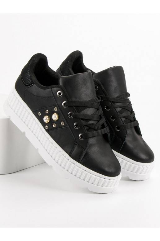 Schwarze Plateauschuhe  - 6