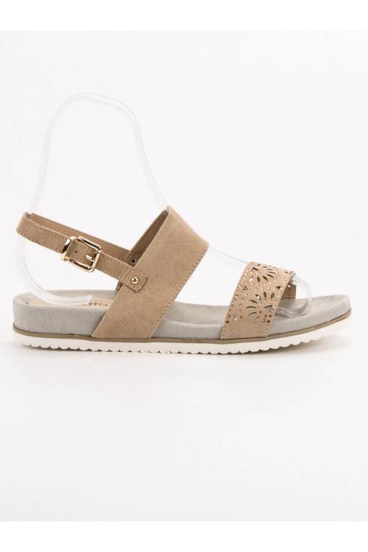 Beige durchbrochene Sandalen 9SD35-0991BE  - 5 Beige durchbrochene Sandalen 9SD35-0991BE  - 5