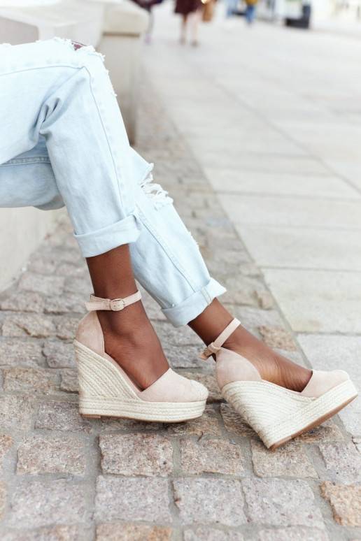 Sandales à plateforme beige Sandales à plateforme beige