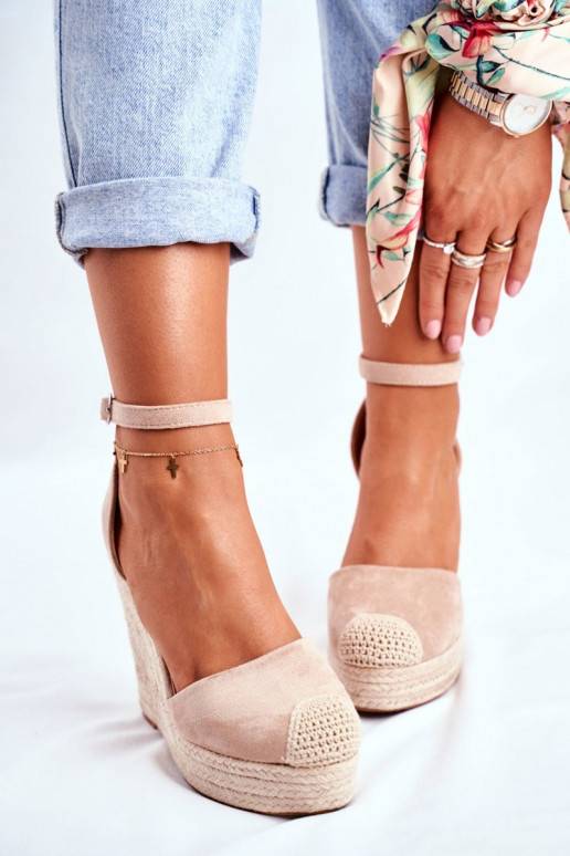 Plateausandalen beige Plateausandalen beige