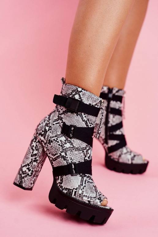 Bottines à talons hauts imitation... Bottines à talons hauts imitation...