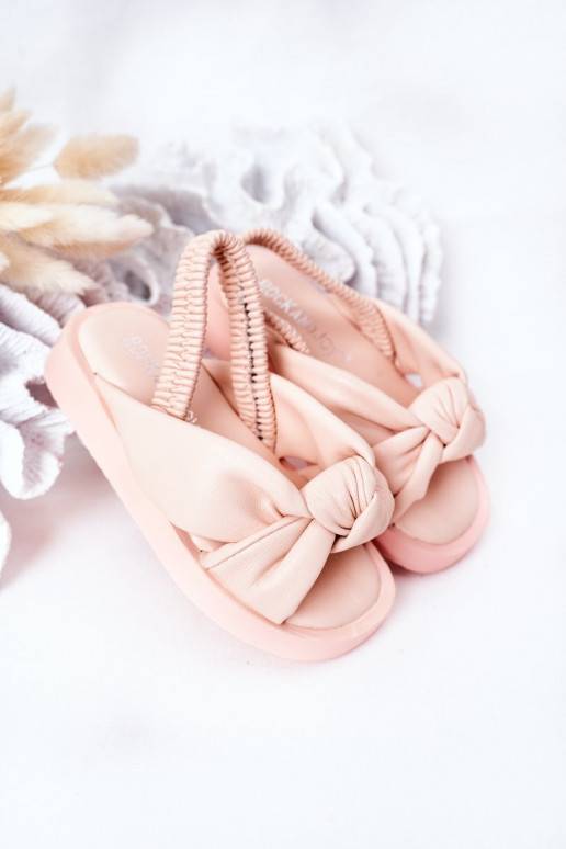 Sandales pour enfants à fermeture pression, couleur rose