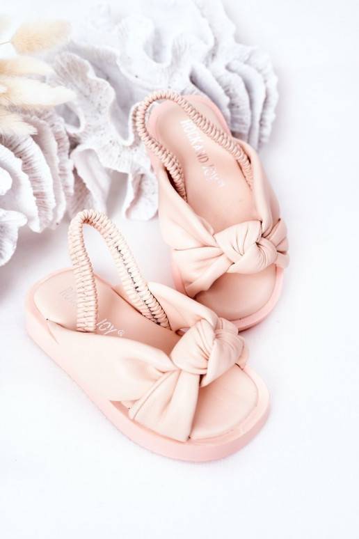Sandales pour enfants à fermeture pression, couleur rose