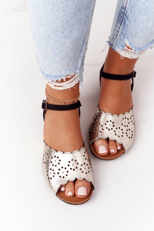 Sandales pour femmes en cuir naturel