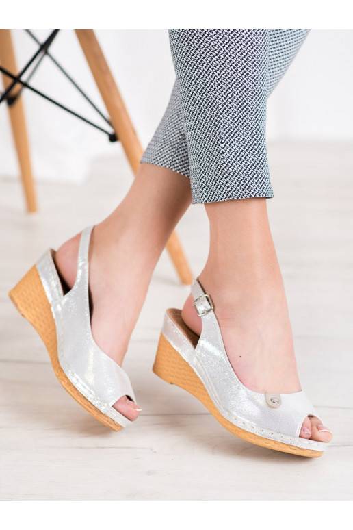 Sandales à plateforme pailletée