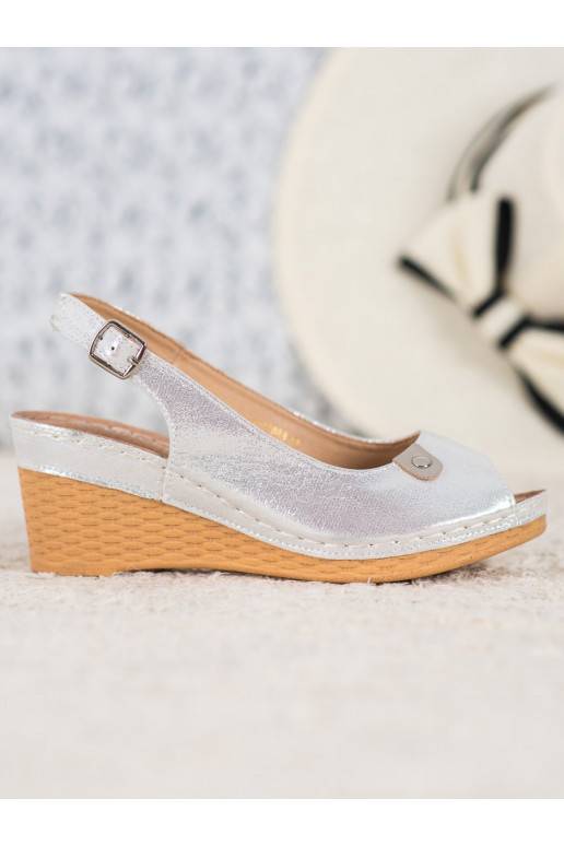 Sandales à plateforme pailletée