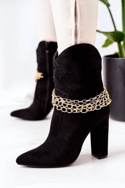 Verwarmde laarzen met hakken in het...