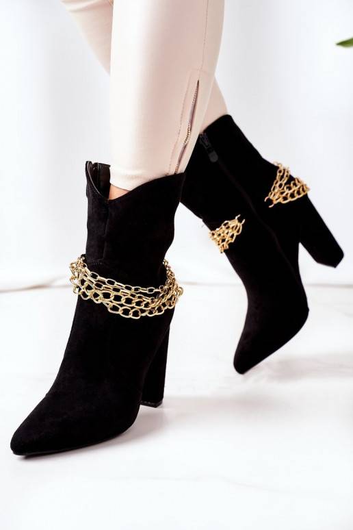 Verwarmde laarzen met hakken in het...