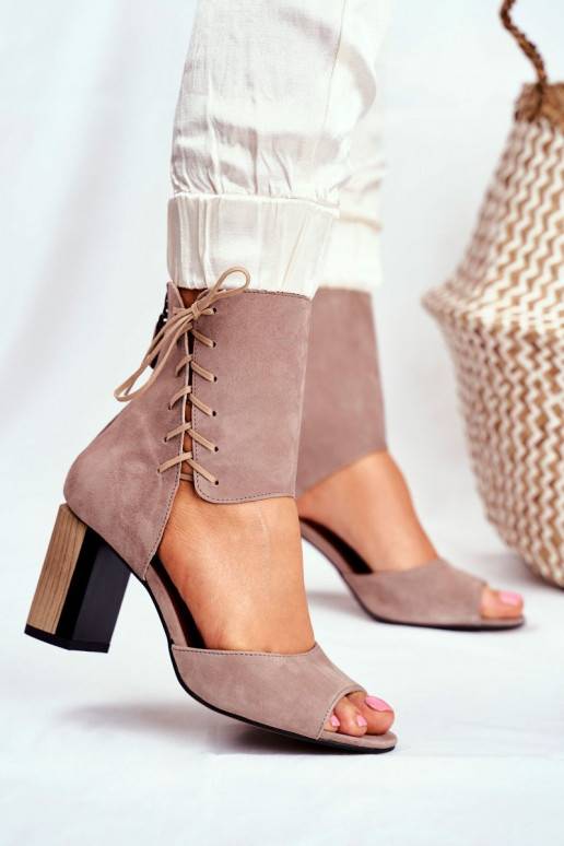 Sandale pour femme sandale à talon haut en daim