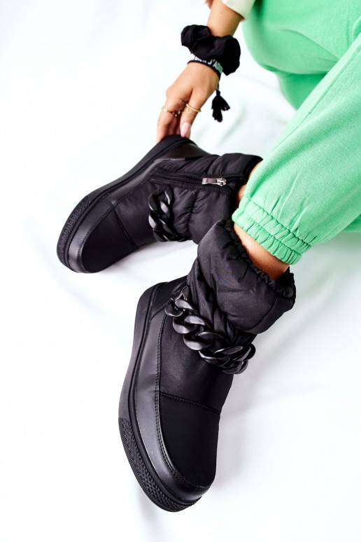 Bottes de neige chaudes en Kharich noir