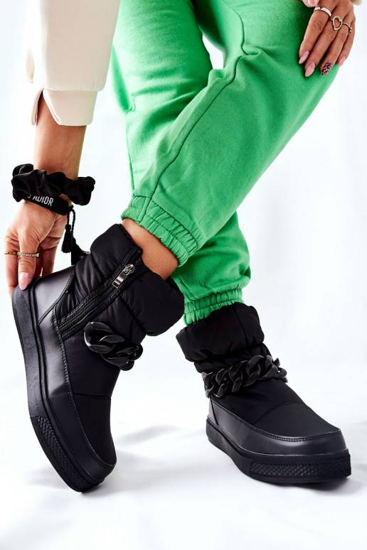 Bottes de neige chaudes en Kharich noir