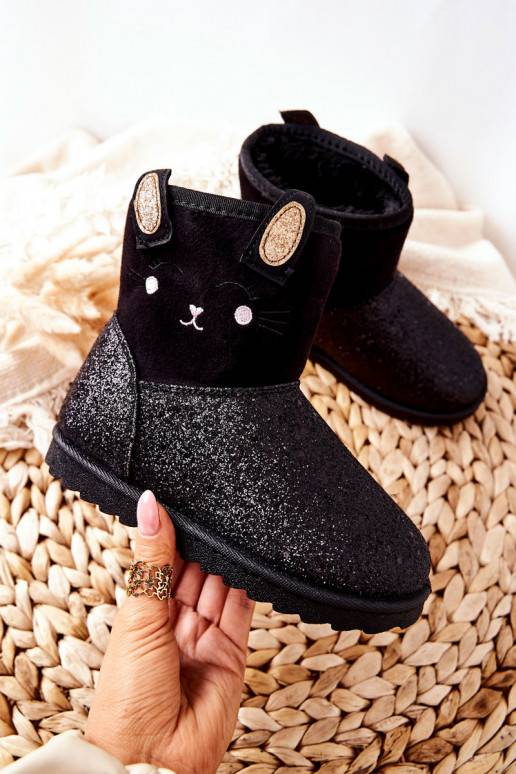 Bottes de neige pour enfants de couleur noire Coreris