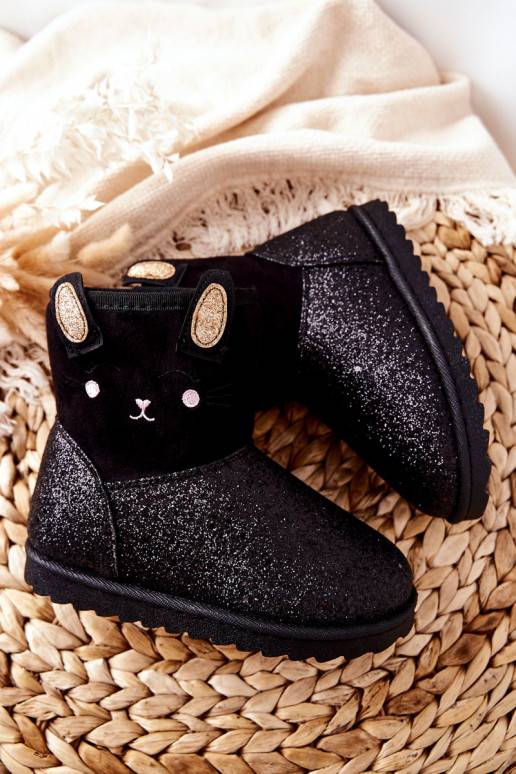 Bottes de neige pour enfants de couleur noire Coreris