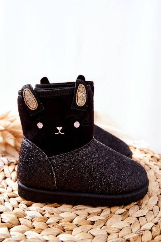 Bottes de neige pour enfants de couleur noire Coreris