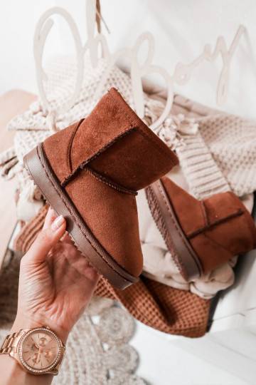 Bottes d'hiver chaudes pour enfants de couleur marron Gooby