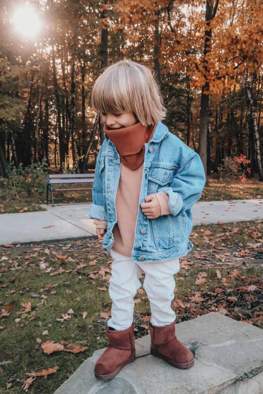 Bottes d'hiver chaudes pour enfants de couleur marron Gooby