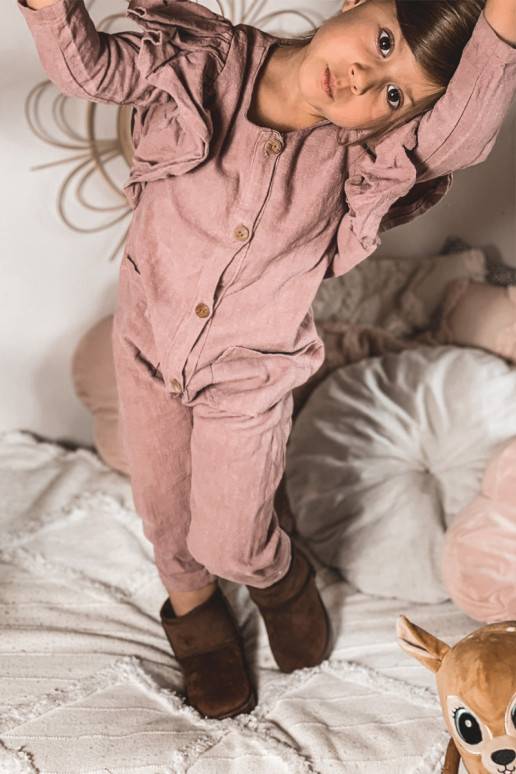Bottes d'hiver chaudes pour enfants de couleur marron Gooby