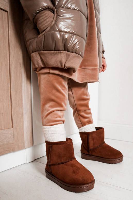 Bottes d'hiver chaudes pour enfants de couleur marron Gooby
