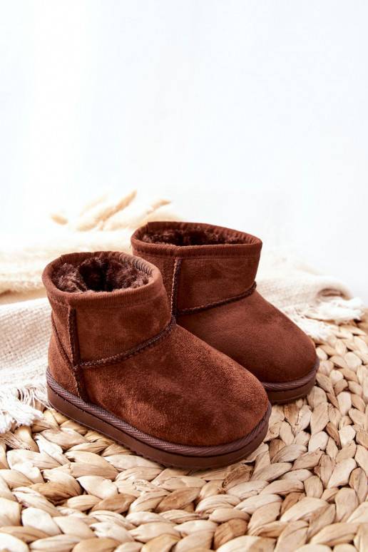 Bottes d'hiver chaudes pour enfants de couleur marron Gooby