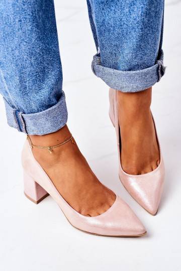Rosa Satinschuhe 2