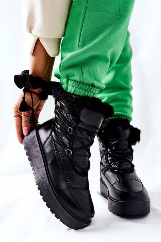 Warme snowboots in zwart Gordian Warme snowboots in zwart Gordian