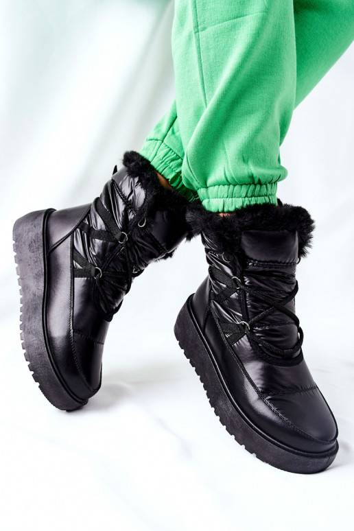 Warme snowboots in zwart Gordian Warme snowboots in zwart Gordian