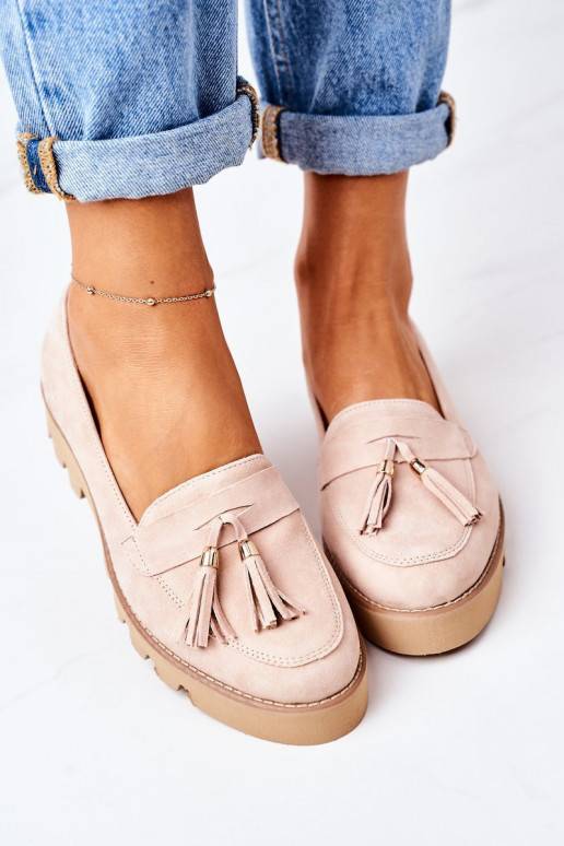 Mocassins en daim couleur cappuccino Mocassins en daim couleur cappuccino