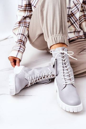 Bottes chauffantes avec poche de couleur grise 2