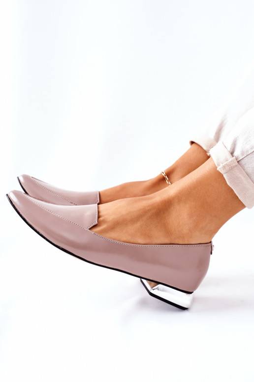 Mocassins met zilveren hakken Laura... Mocassins met zilveren hakken Laura...