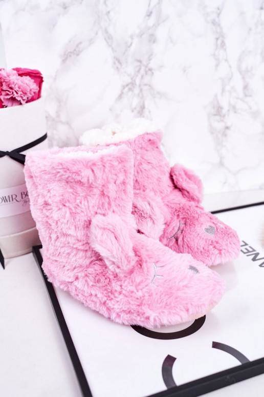 Warme Kinderhausschuhe in rosa Farbe... Warme Kinderhausschuhe in rosa Farbe...