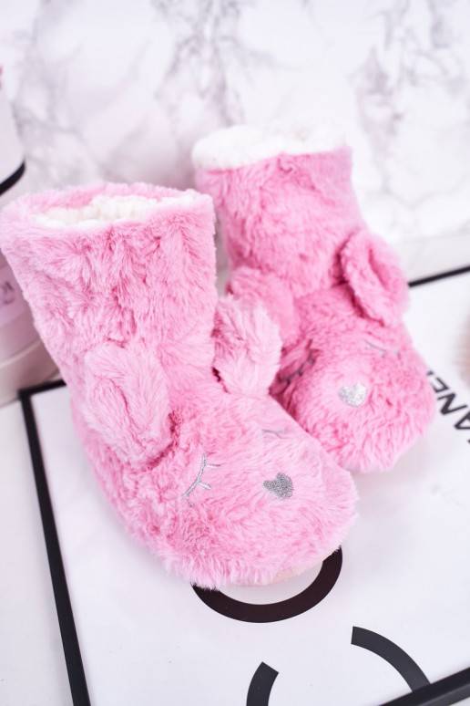 Warme Kinderhausschuhe in rosa Farbe... Warme Kinderhausschuhe in rosa Farbe...