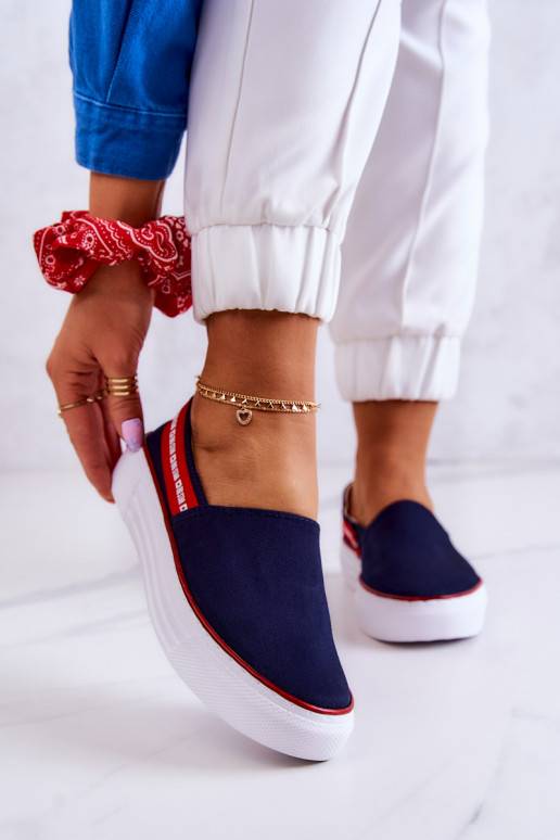 Baskets Slip On Big Star JJ276009 bleu-rouge