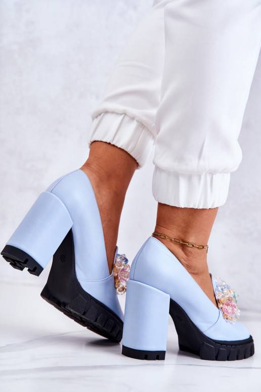 Caterine caterine bleue dans un style élégant avec des ornements