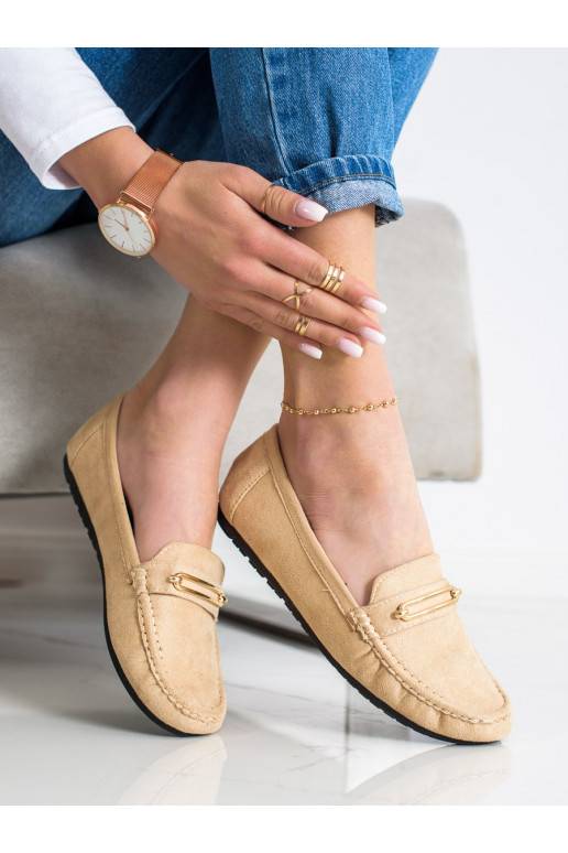 Comfortabele beige mocassins Comfortabele beige mocassins