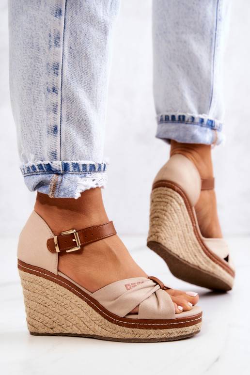 Sandales femme à plateforme Big Star beige