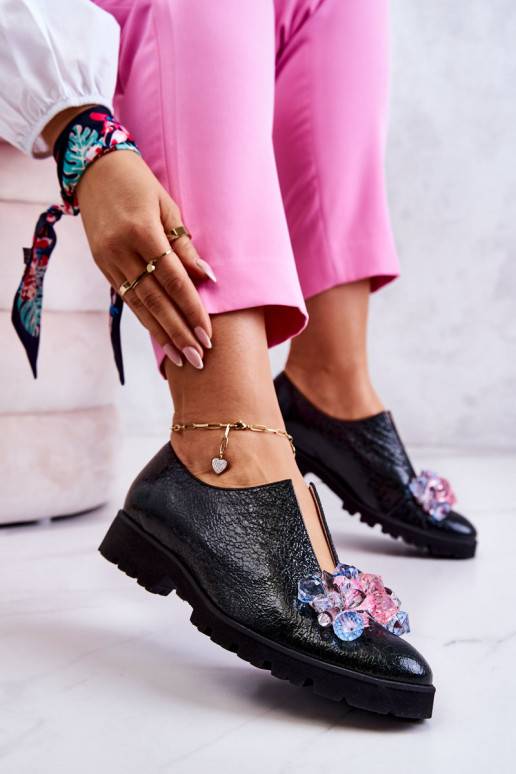 Chaussures de style élégant avec ornements de couleur kaki Cindy