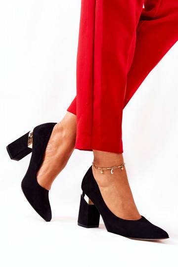 Chaussures en daim noir