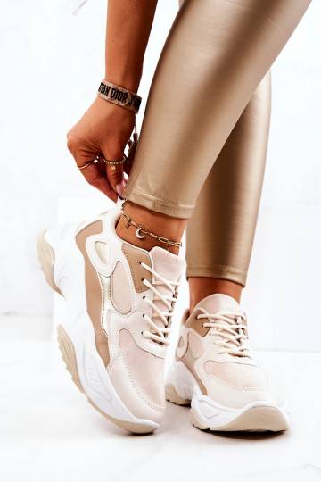 Sportieve schoenen beige...