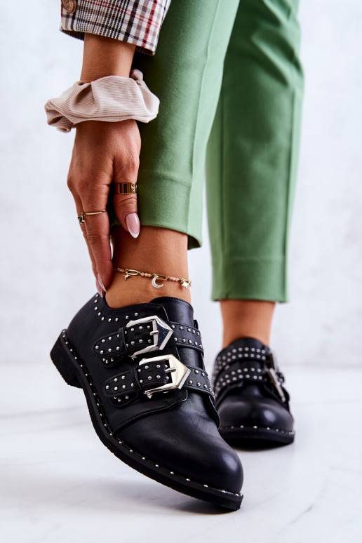 Stiefel mit Schnallen Lu Boo schwarz Stiefel mit Schnallen Lu Boo schwarz