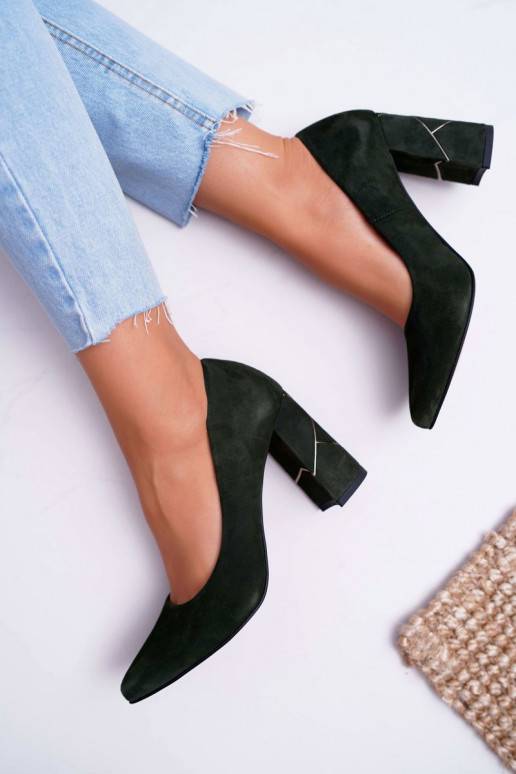 Schoenen Laura Messi suède groen 2050...